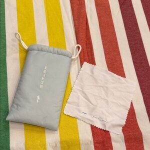 Light Blue Sunglasses Pouch